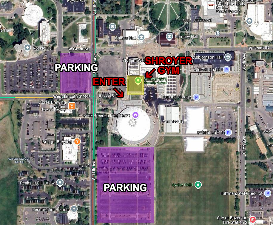 Shroyer Gym Parking 2025